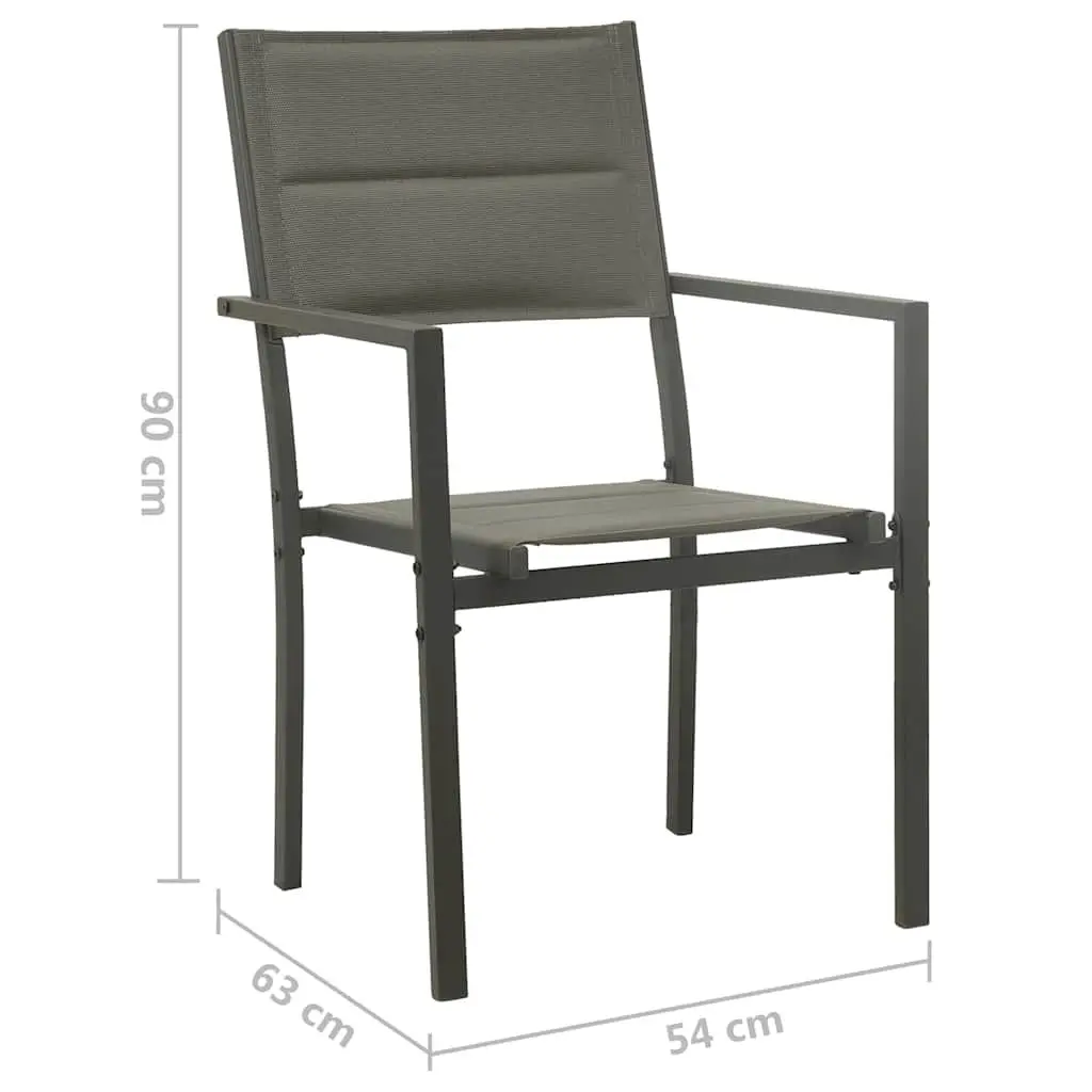 Outdoor Garden Chairs 2pc Set with Steel Frame