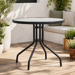 Durable Round Bistro Garden Table for Outdoor Use