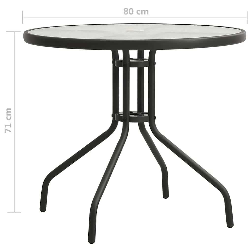 Round Bistro Garden Table for Outdoor Use