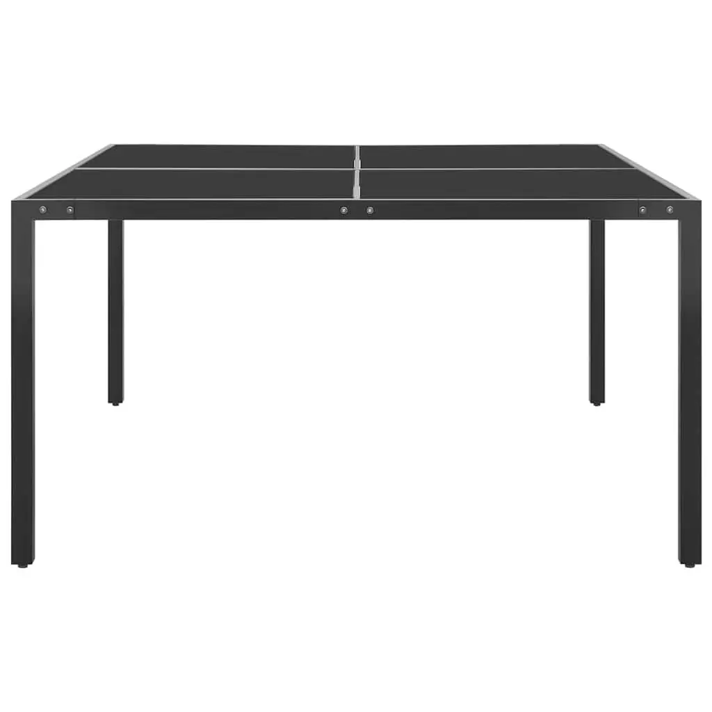 Anthracite Garden Table 130x130cm with Glass Top