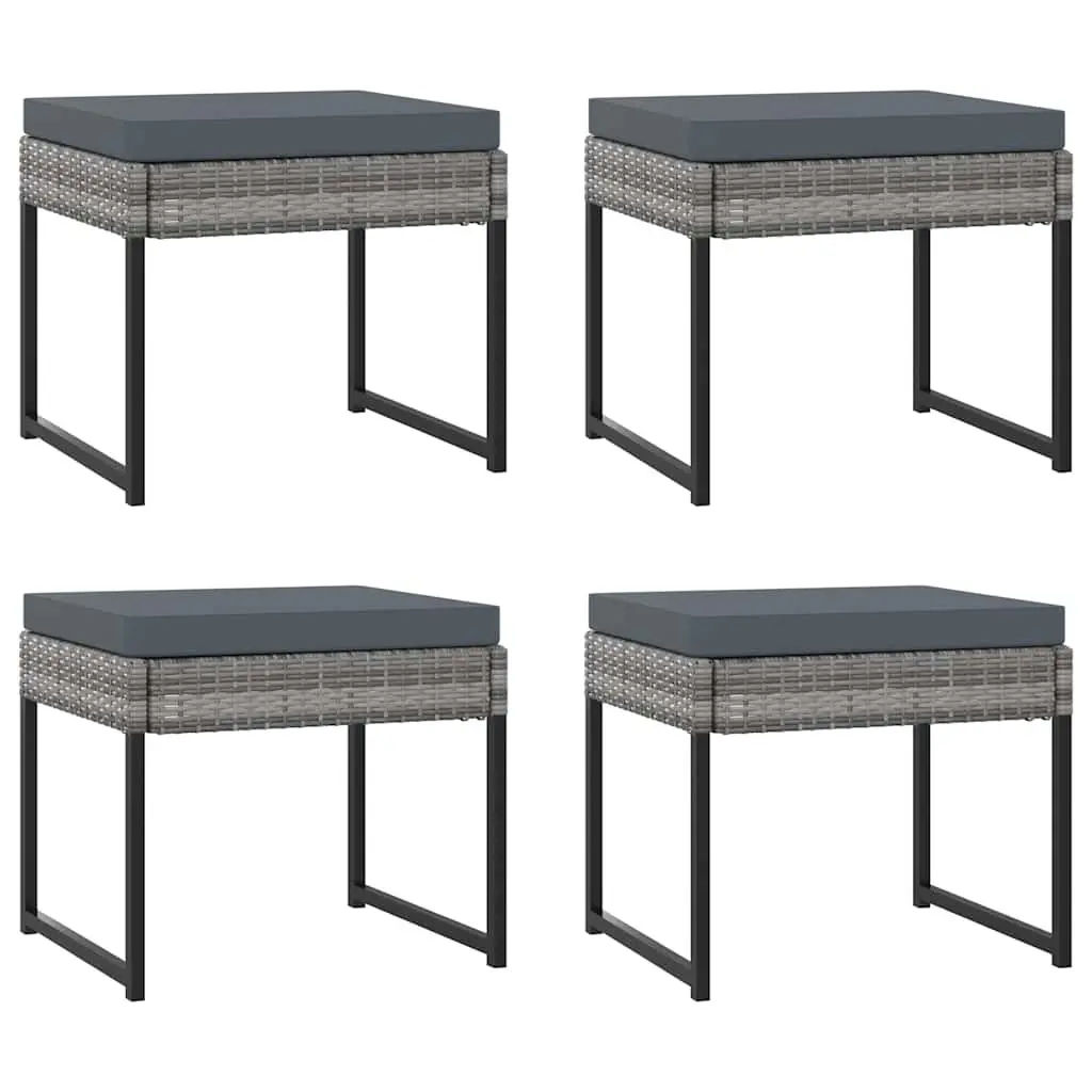 Garden Dining Set Poly Rattan Tempered Glass 11 Piece Outdoor Patio Furniture Grey