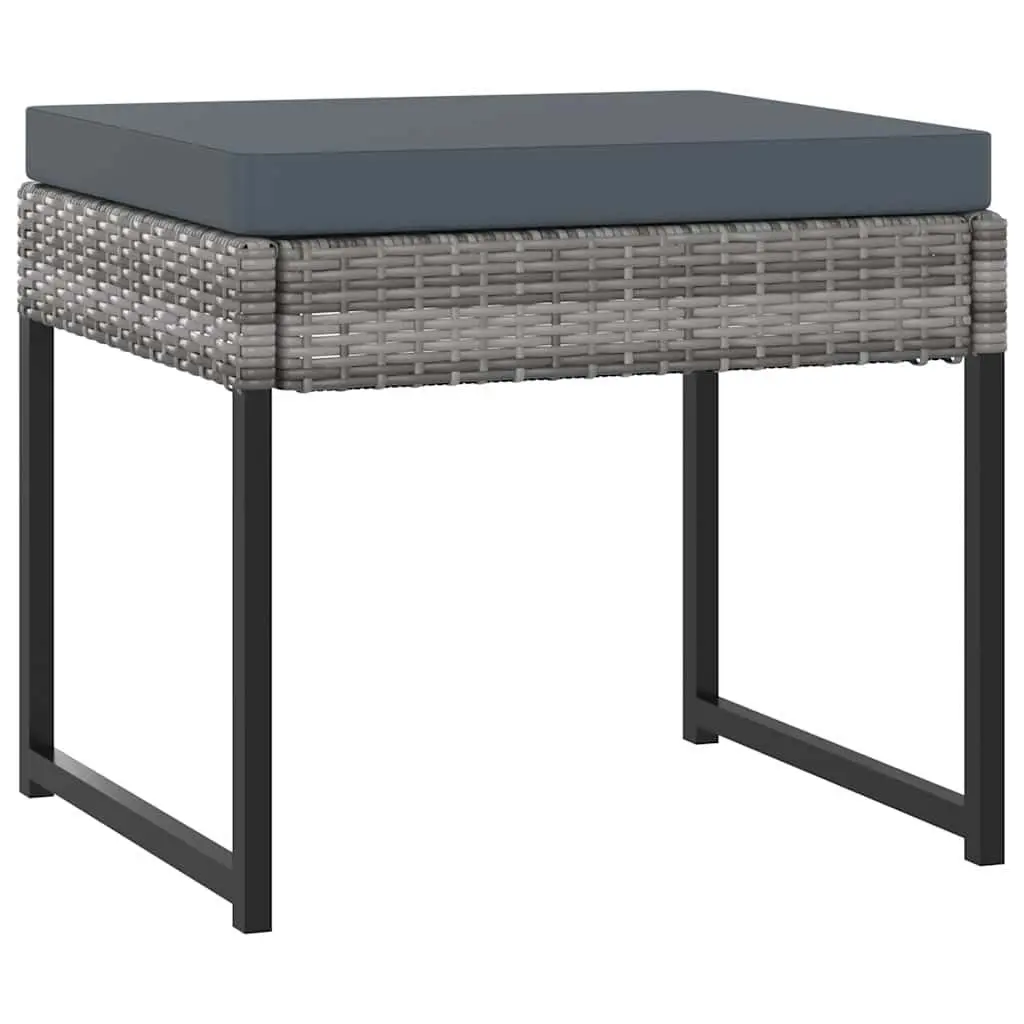 Garden Dining Set Poly Rattan Tempered Glass 11 Piece Outdoor Patio Furniture Grey