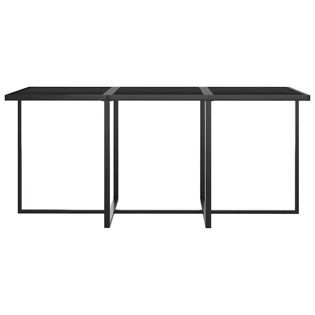 Garden Dining Set Poly Rattan Tempered Glass 11 Piece Outdoor Patio Furniture Grey
