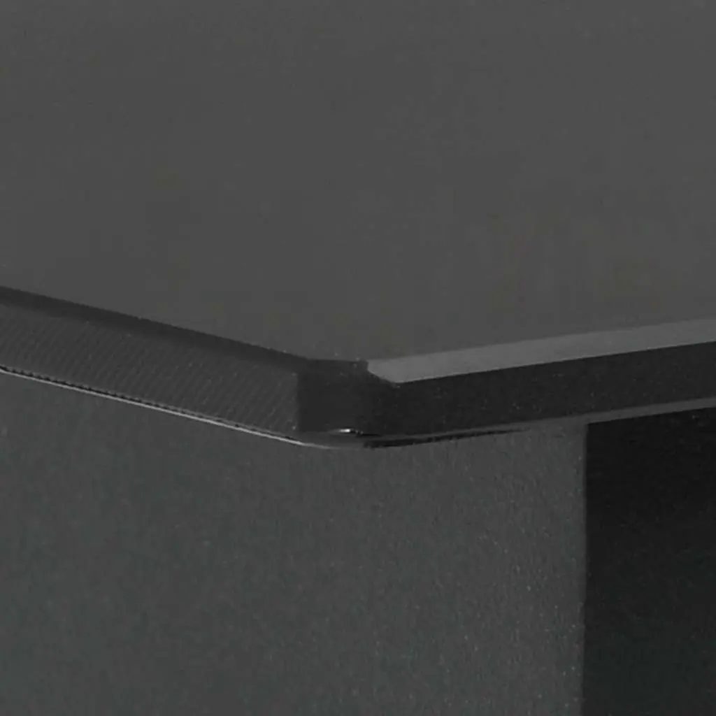 Black Outdoor Dining Table with Glass Top