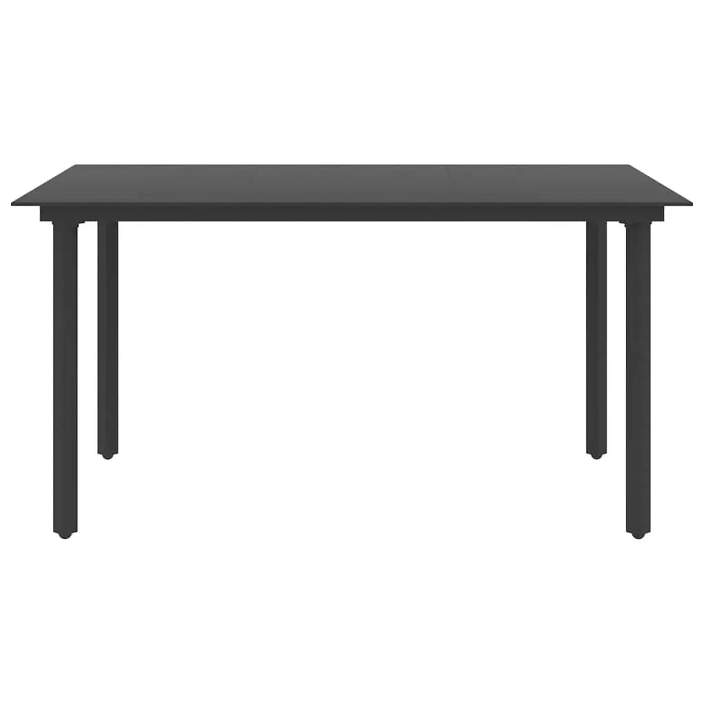 Black Garden Dining Table for Outdoor Spaces