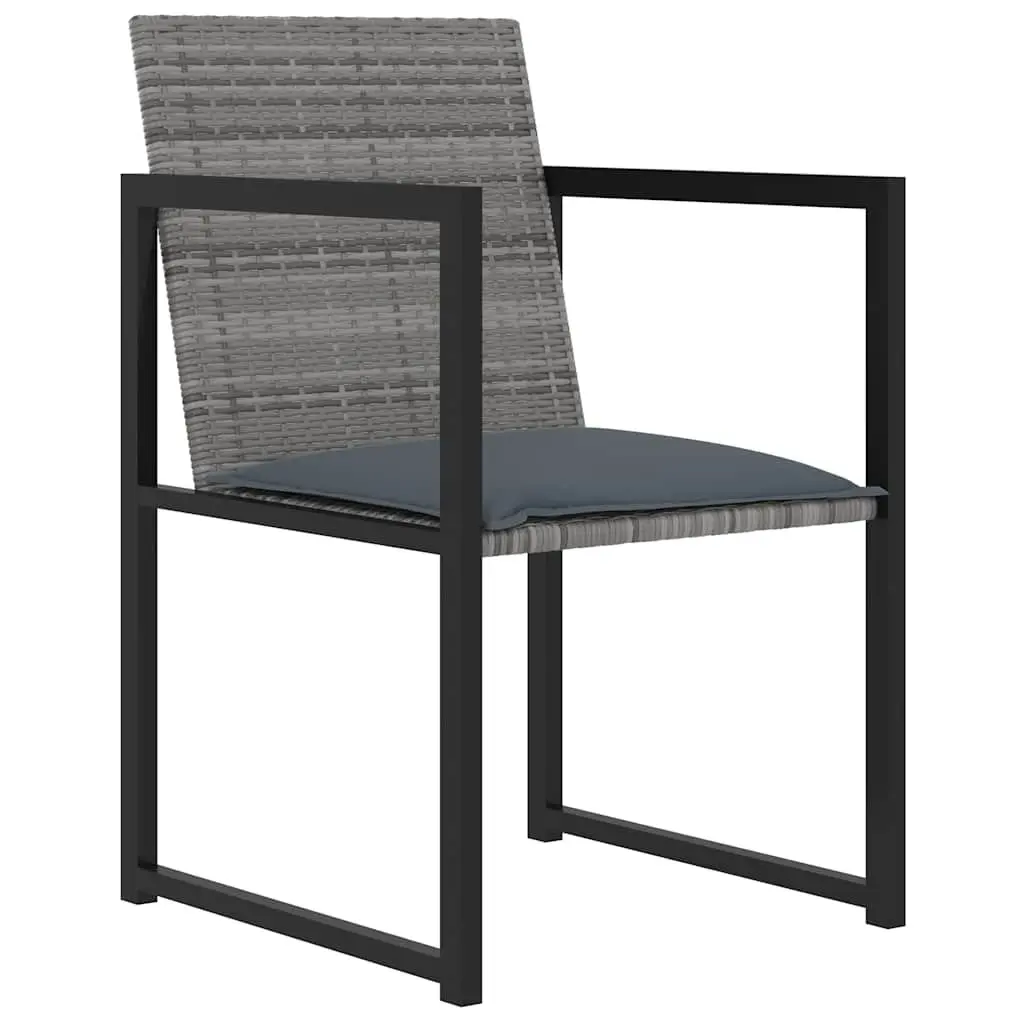 7-Piece Grey Outdoor Dining Set with Cushions