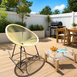 Durable Outdoor Acapulco Chair with Poly Rattan Seating