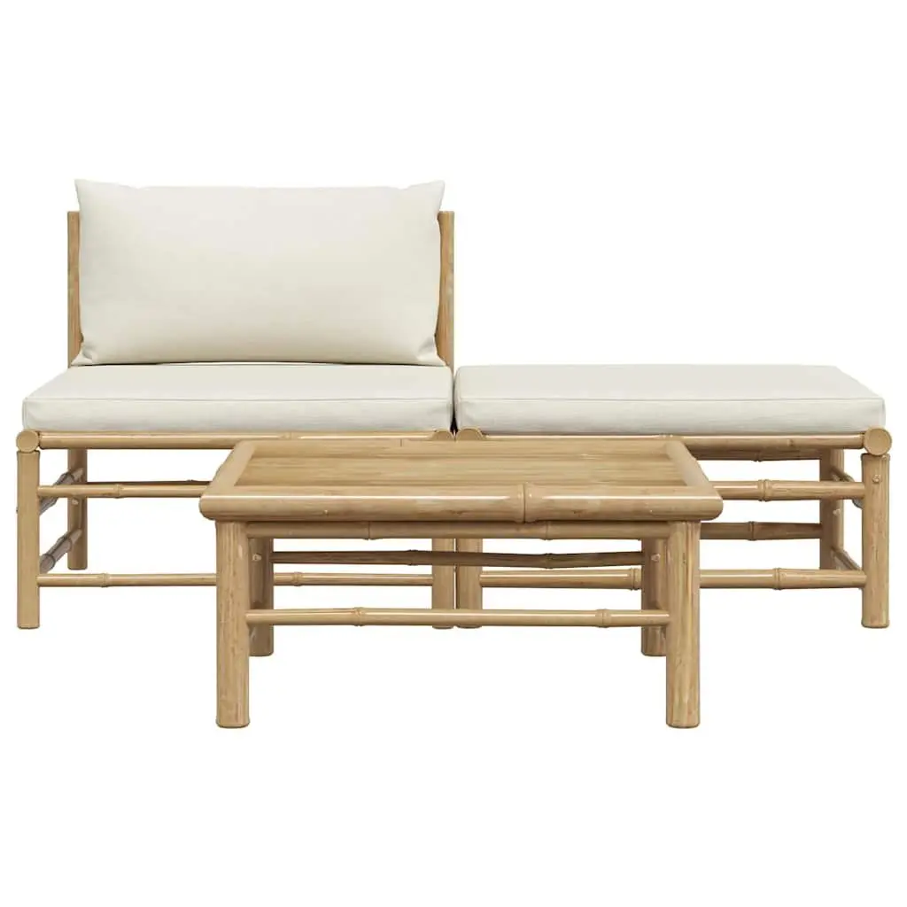 3 Piece Modular Outdoor Sofa Set with Cushions