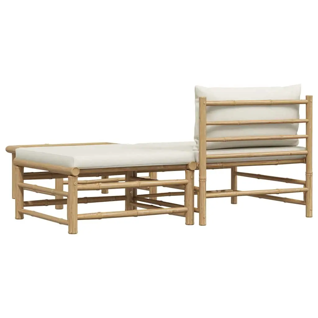 3 Piece Modular Outdoor Sofa Set with Cushions