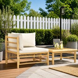 High-Quality Bamboo 2-Piece Sectional Lounge Set