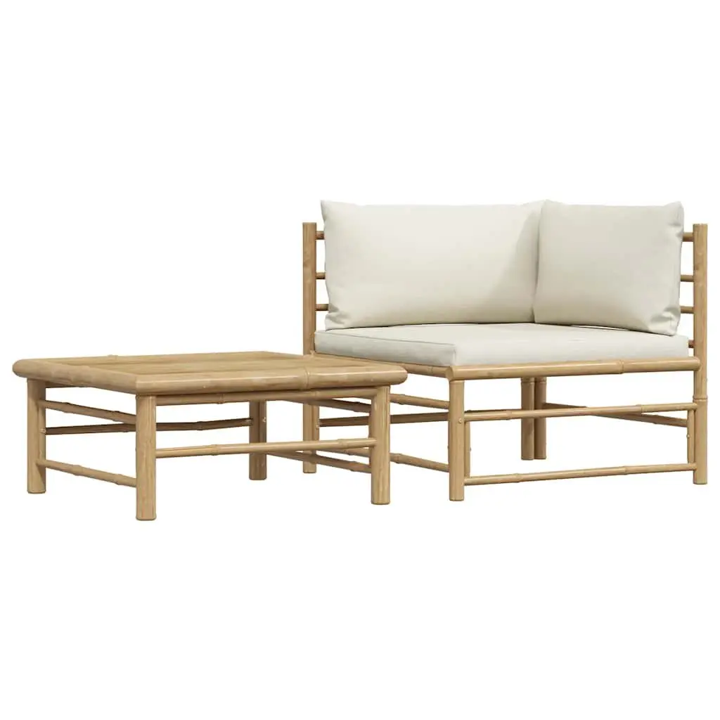 Bamboo 2-Piece Sectional Lounge Set