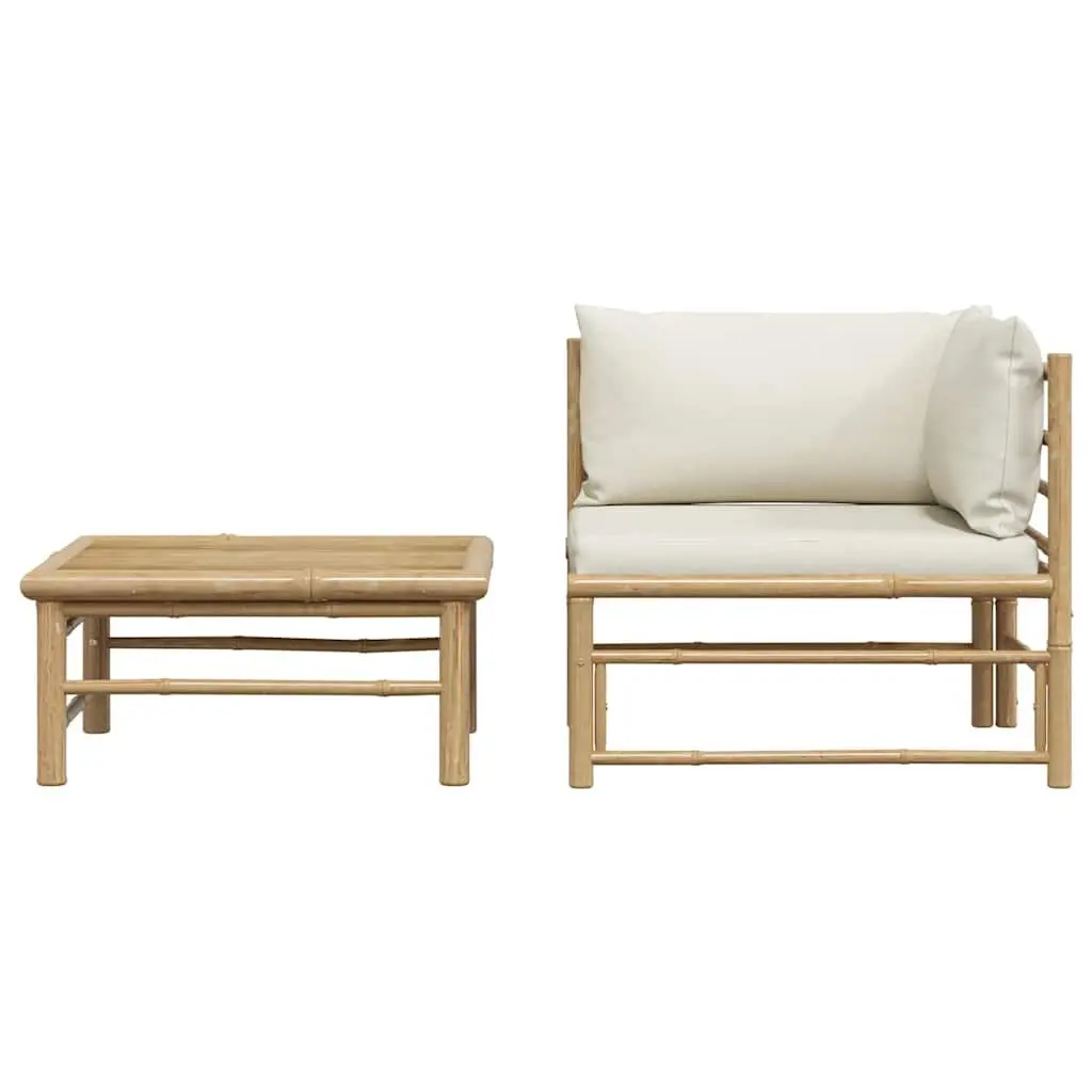 Bamboo 2-Piece Sectional Lounge Set