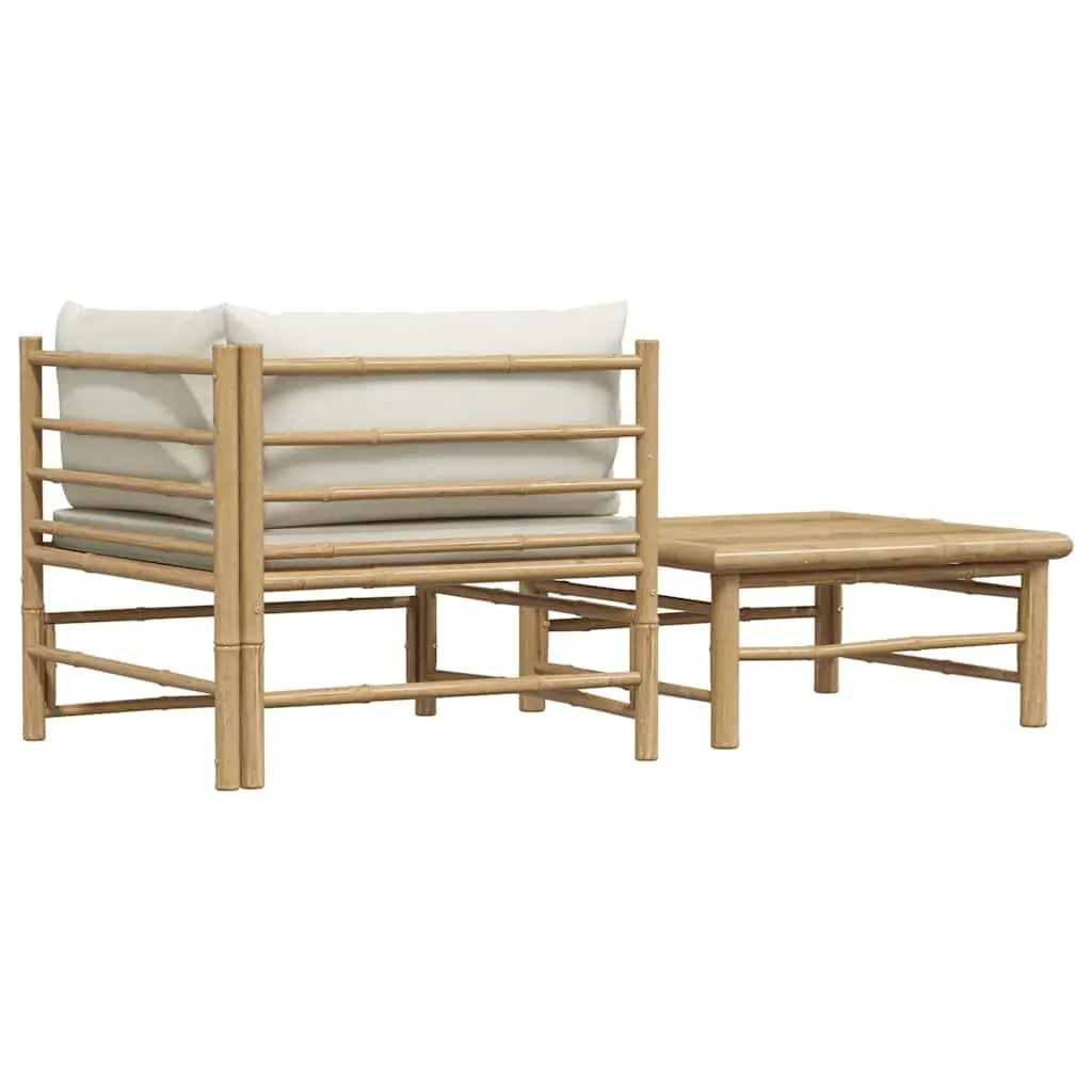Bamboo 2-Piece Sectional Lounge Set