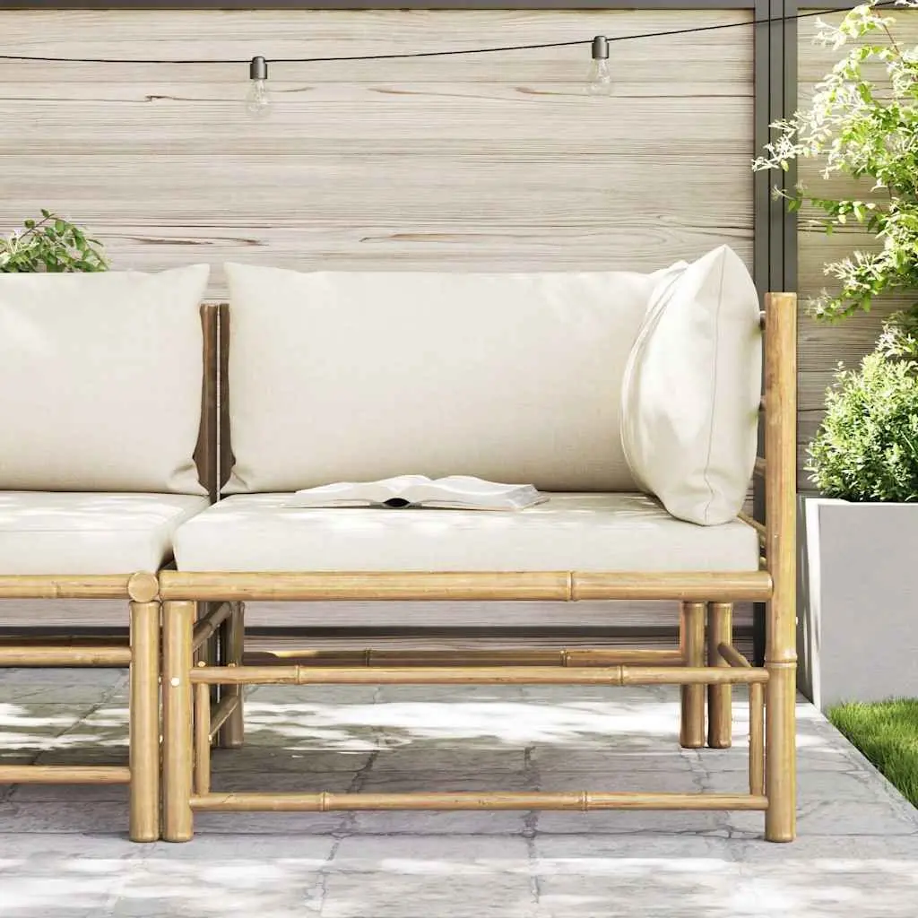 Modular Garden Corner Sofa with Bamboo Frame