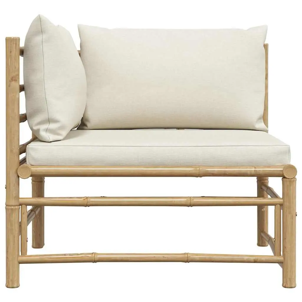 Modular Garden Corner Sofa with Bamboo Frame