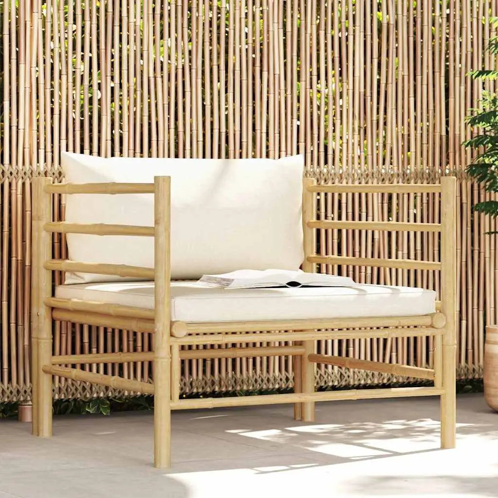 Modular Sectional Garden Sofa with Bamboo Frame