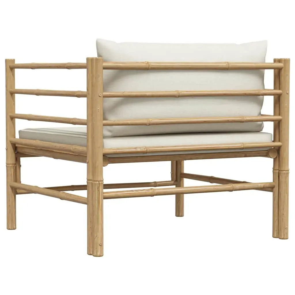 Modular Sectional Garden Sofa with Bamboo Frame