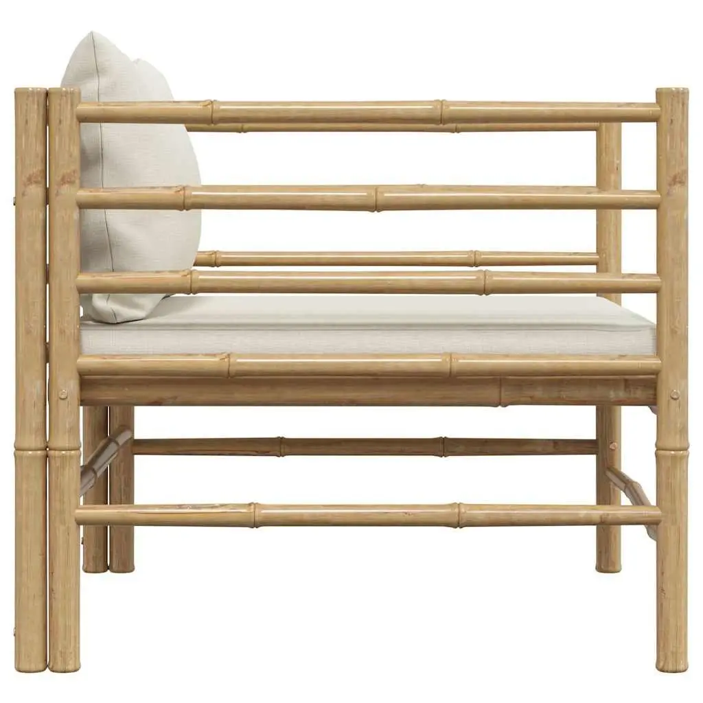 Modular Sectional Garden Sofa with Bamboo Frame