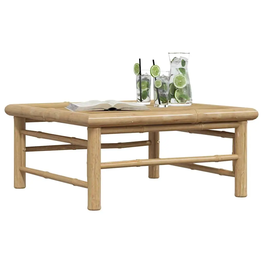 Bamboo Outdoor Garden Table 65x65x30cm Brown Patio Furniture Modular Design
