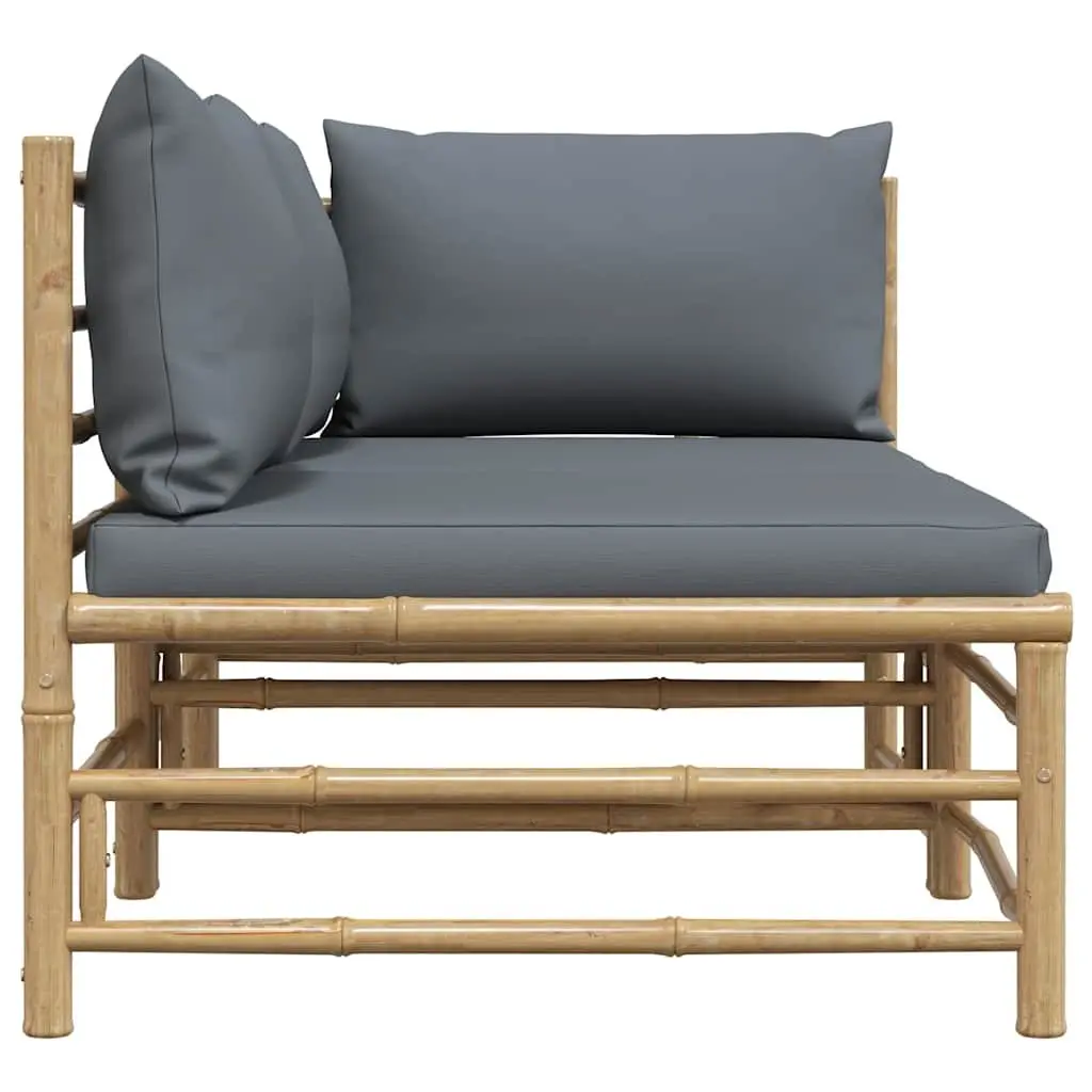 Bamboo Sectional Sofa Set 2 Piece for Outdoor Lounging