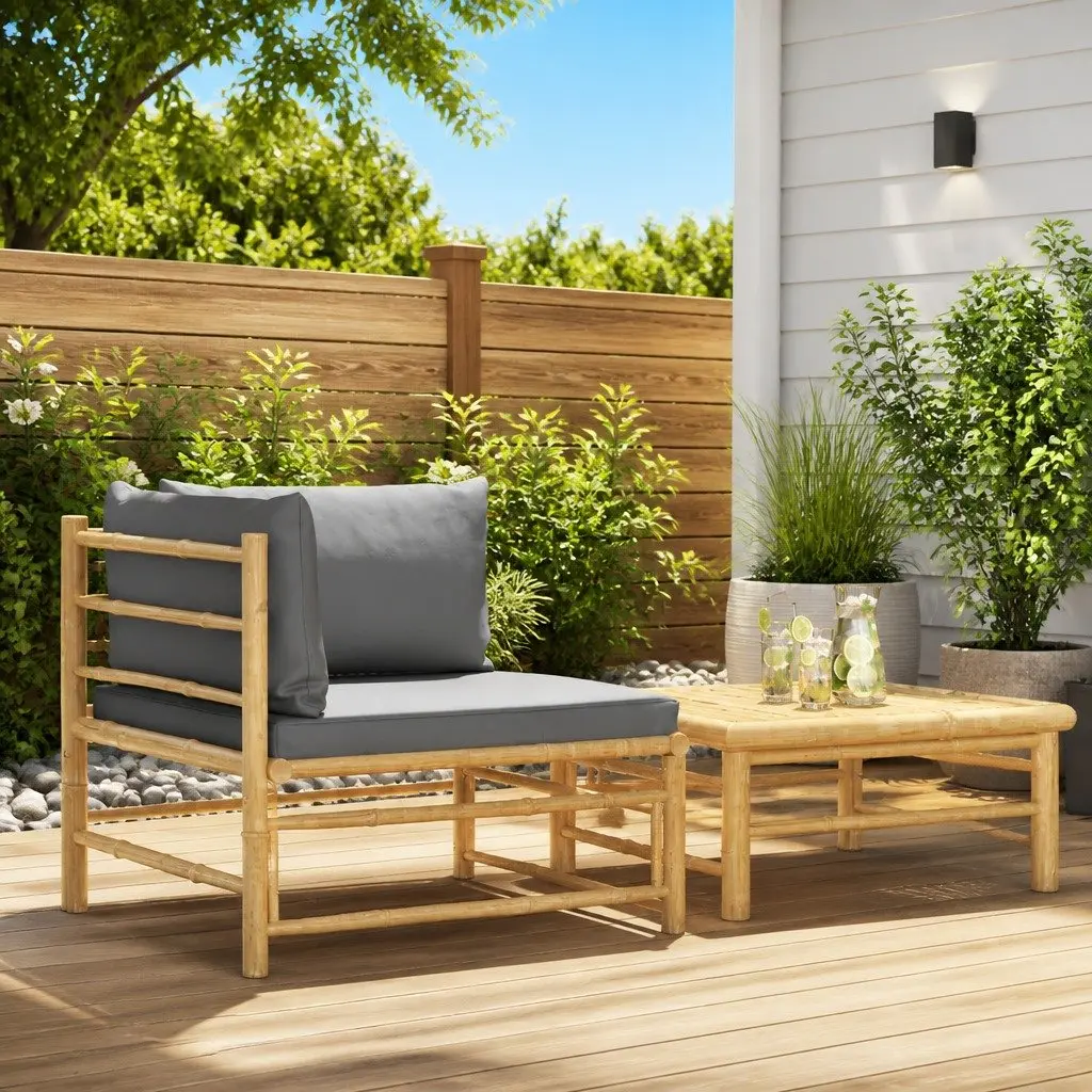 2-Piece Outdoor Lounge Set with Cushions