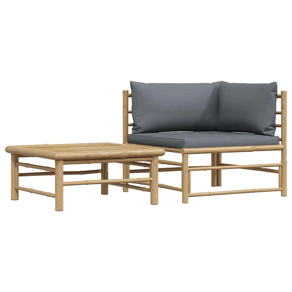 2-Piece Outdoor Lounge Set with Cushions