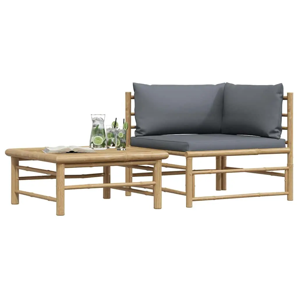 2-Piece Outdoor Lounge Set with Cushions