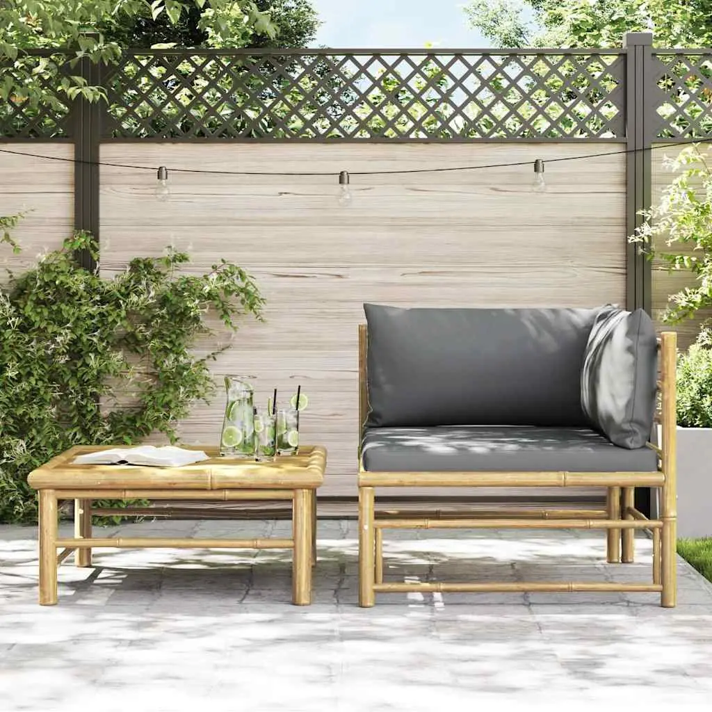 2-Piece Outdoor Lounge Set with Cushions