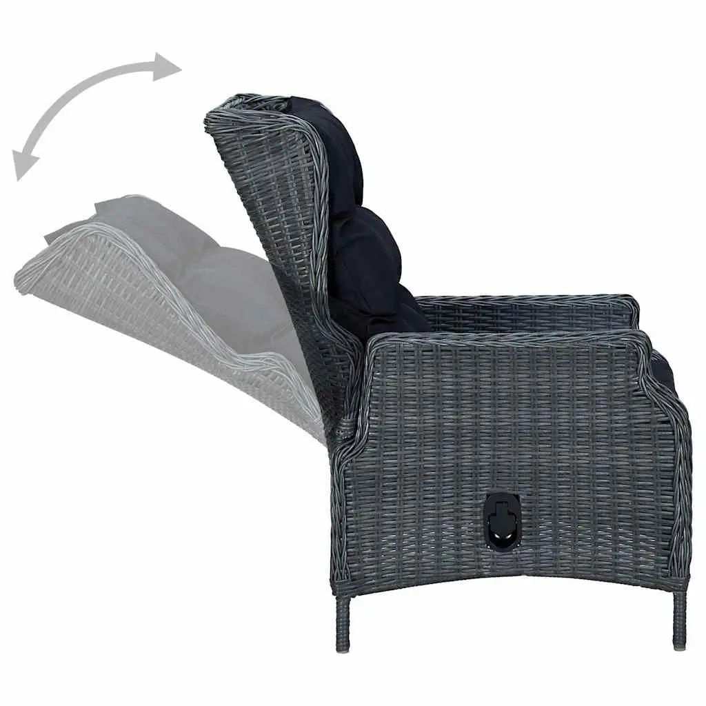 Reclining Garden Chair with Cushions