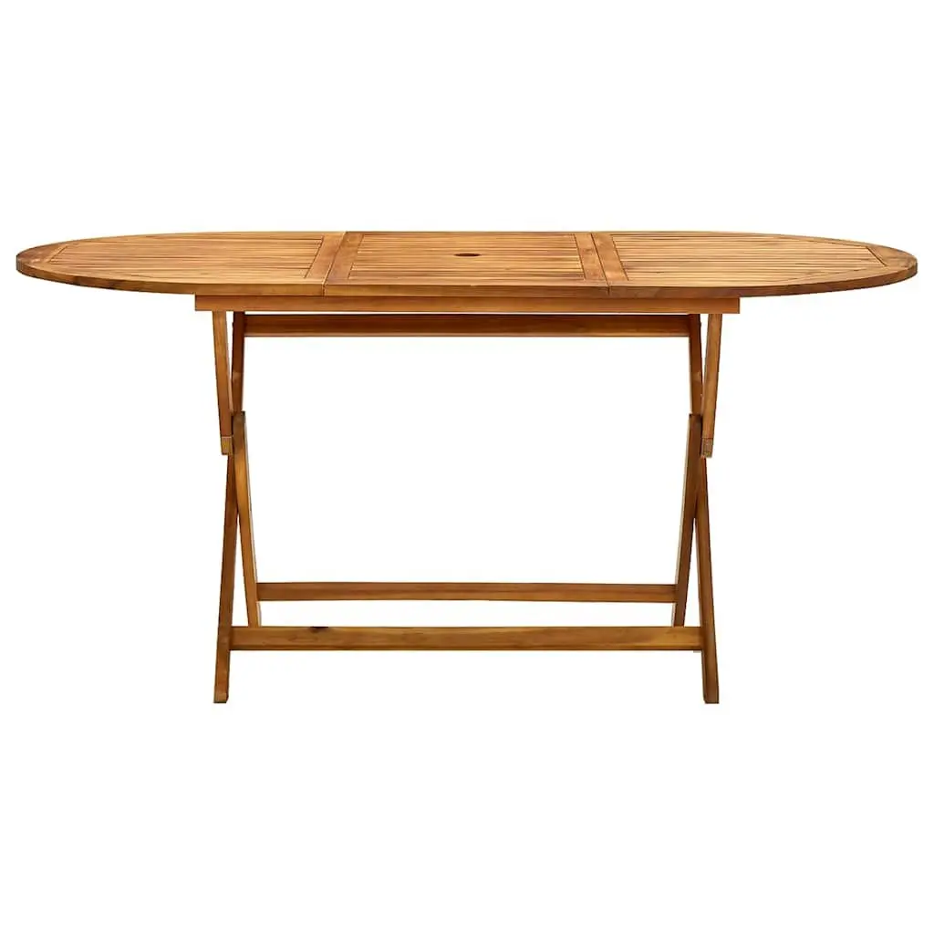 Folding Garden Dining Table 160x85x75cm Brown