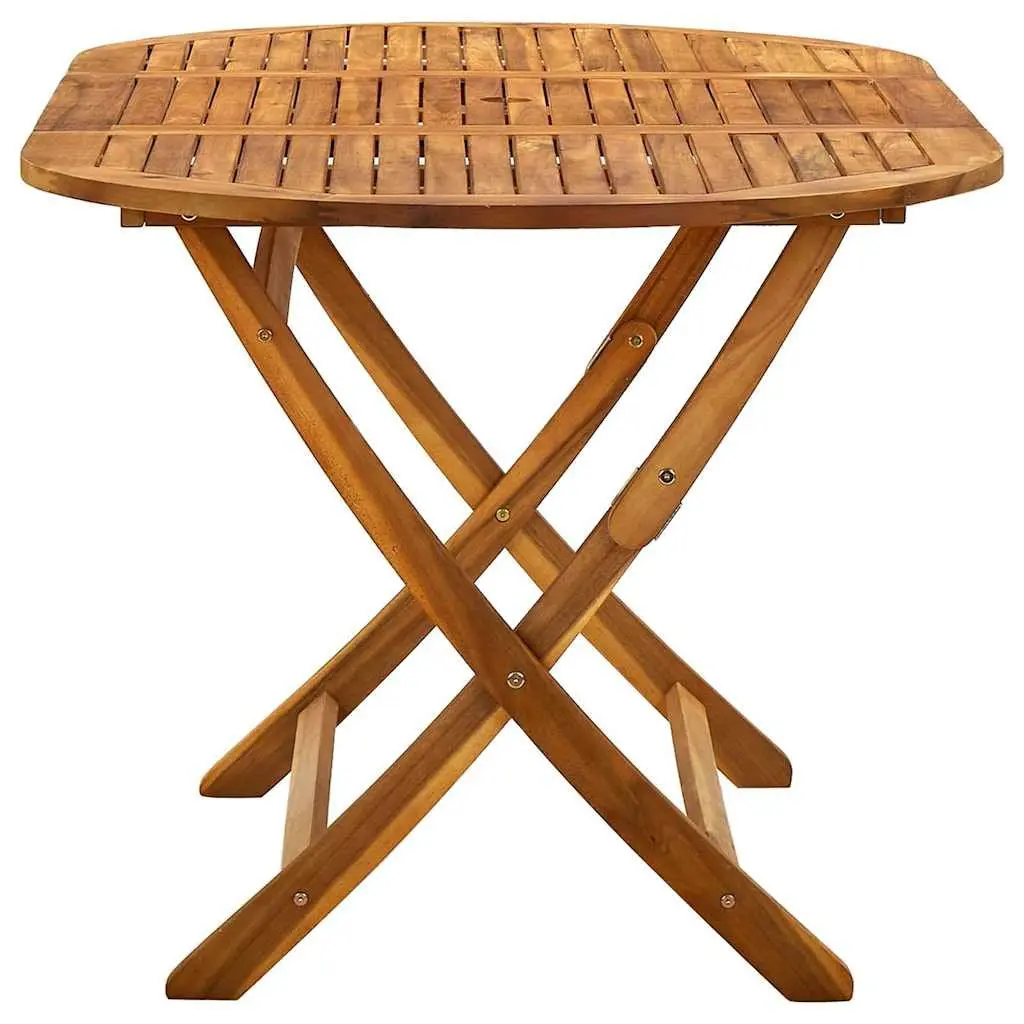 Folding Garden Dining Table 160x85x75cm Brown
