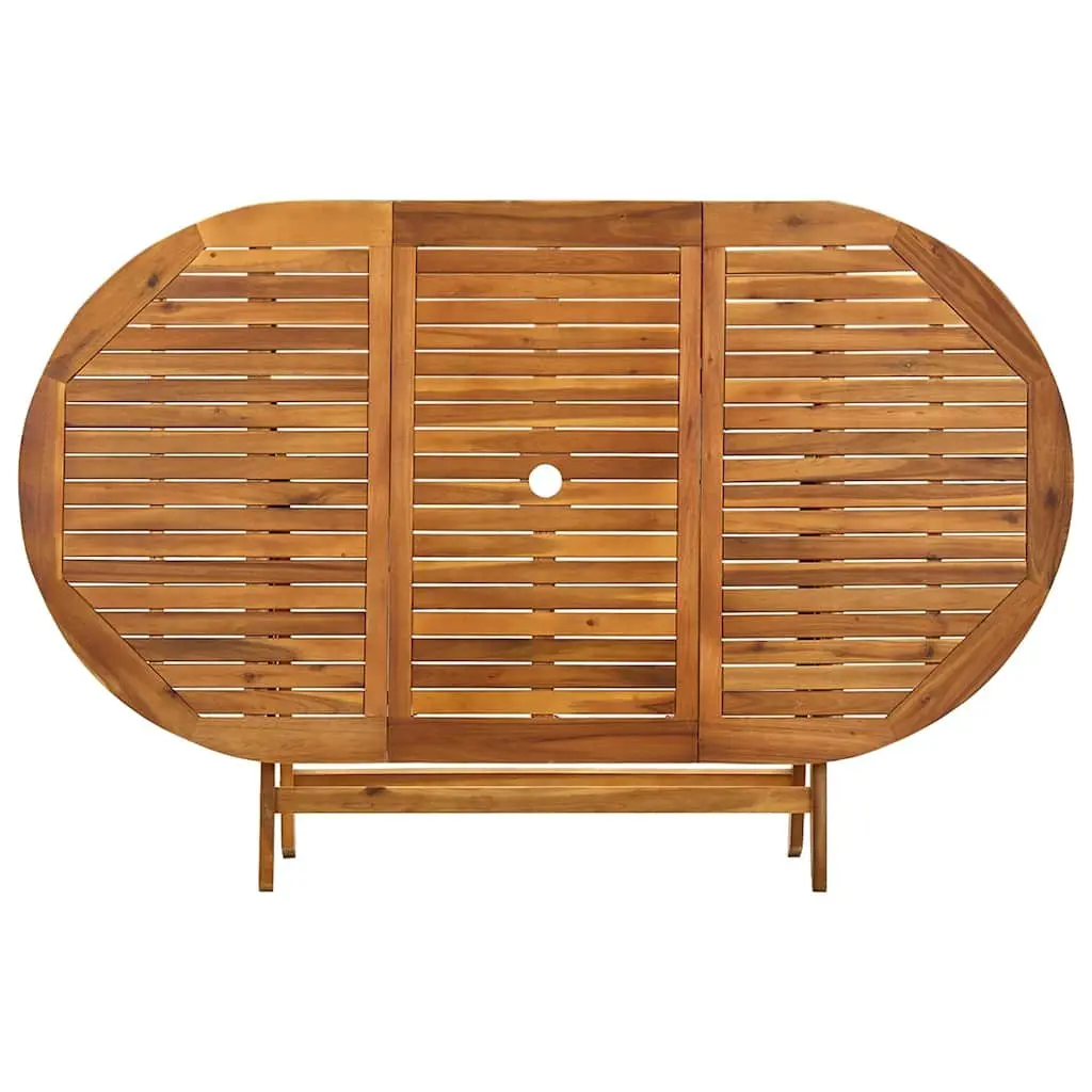 Folding Garden Dining Table 160x85x75cm Brown