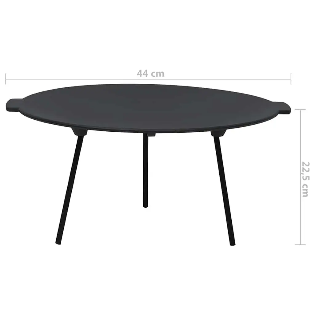 Cast Iron Grill Plate 44cm Black Outdoor Cooking Pan