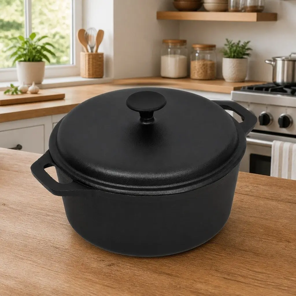 Cast Iron Stock Pot for Stews and Casseroles