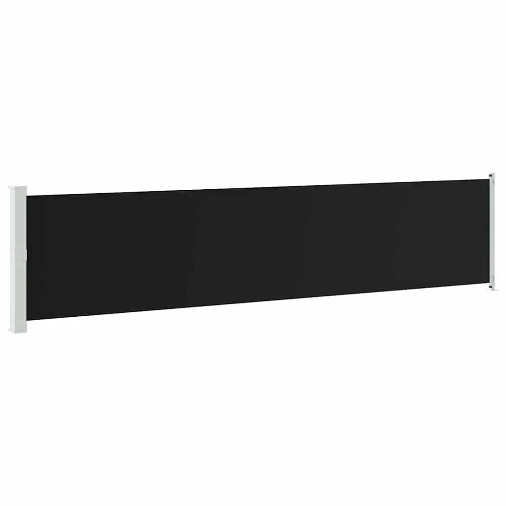 Retractable Side Awning Polyester 140x600cm Black