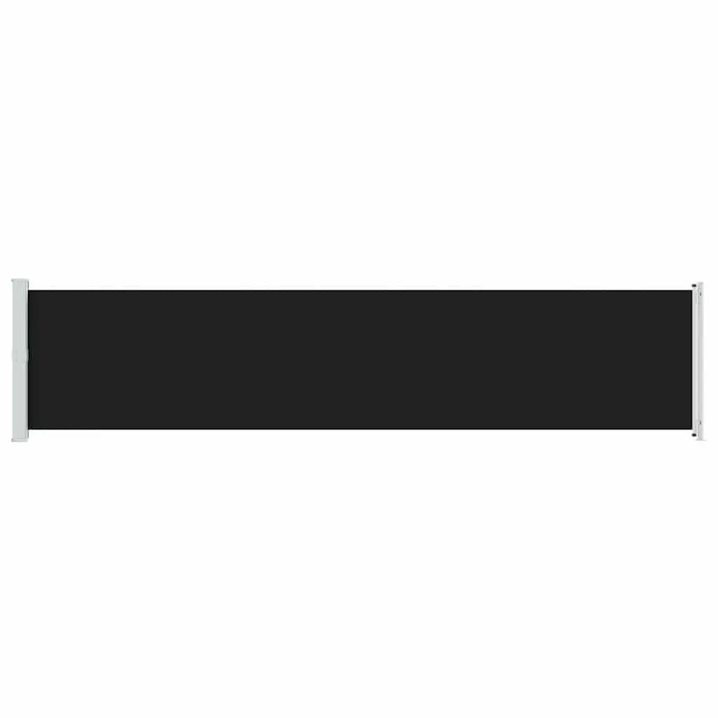 Retractable Side Awning Polyester 140x600cm Black