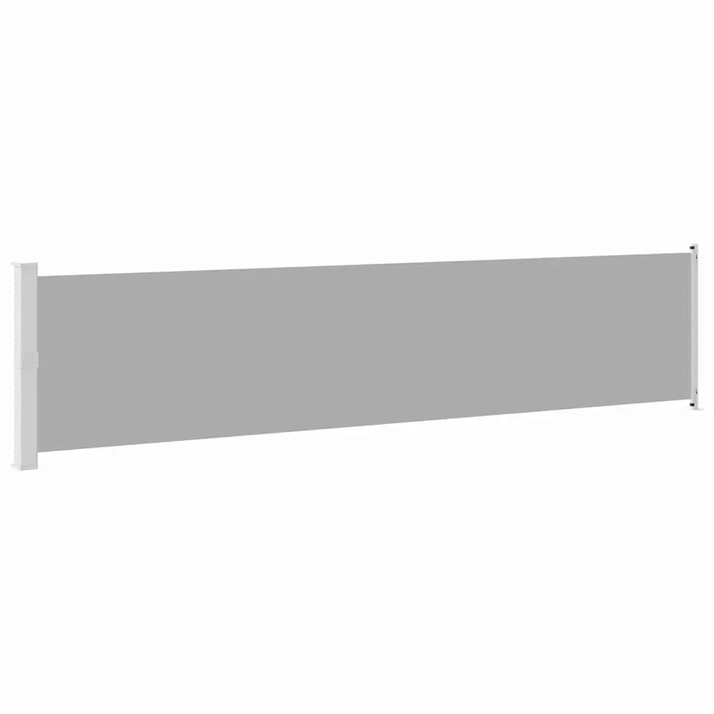 Grey Retractable Side Awning 140x600cm