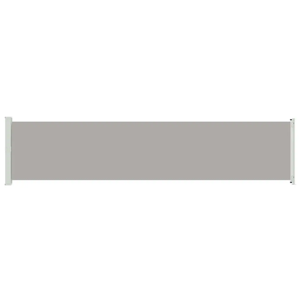 Grey Retractable Side Awning 140x600cm