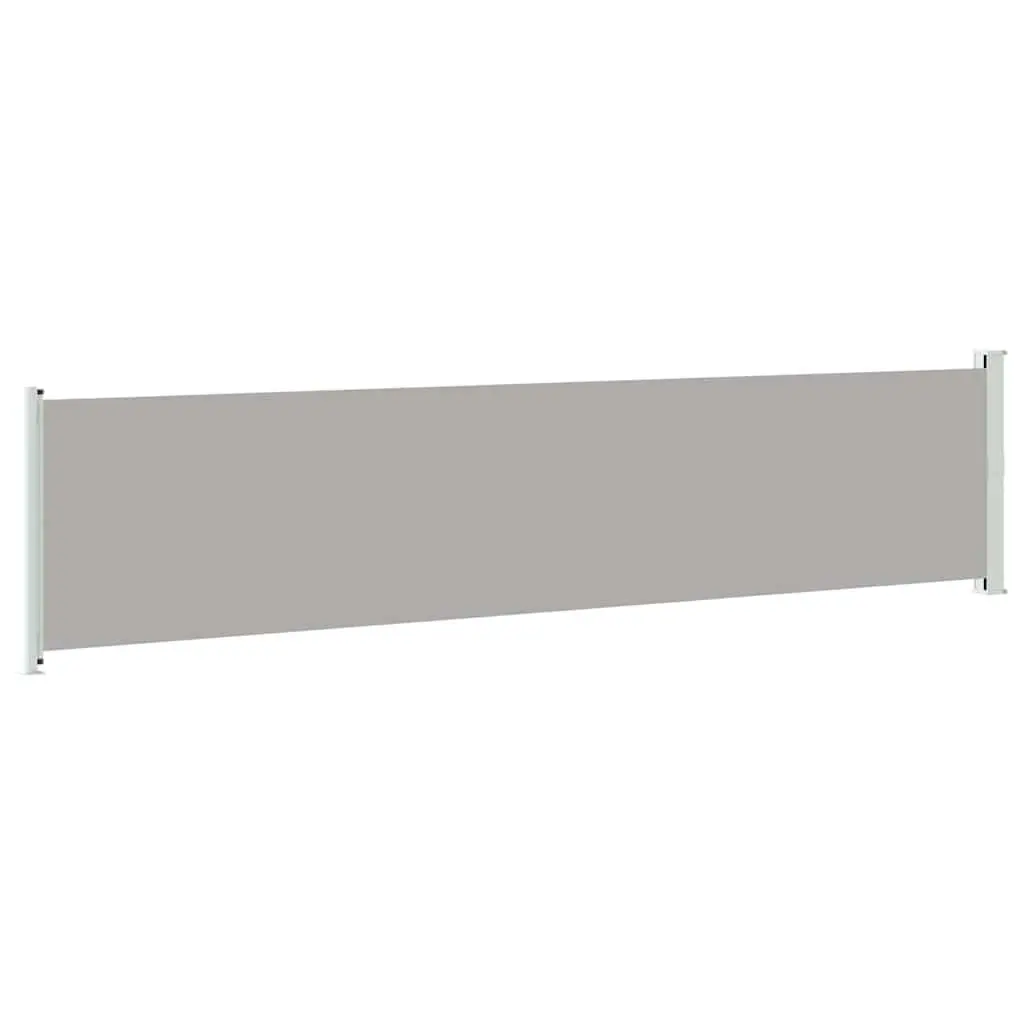 Grey Retractable Side Awning 140x600cm