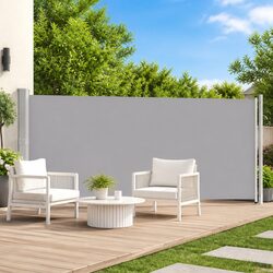 High-Quality Grey Patio Retractable Side Awning 600x160cm