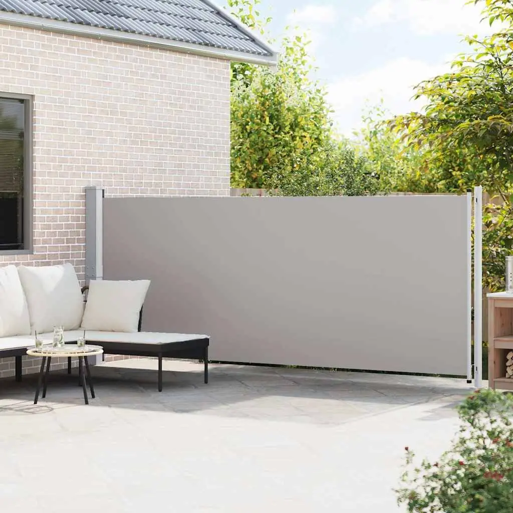 Grey Patio Retractable Side Awning 600x160cm