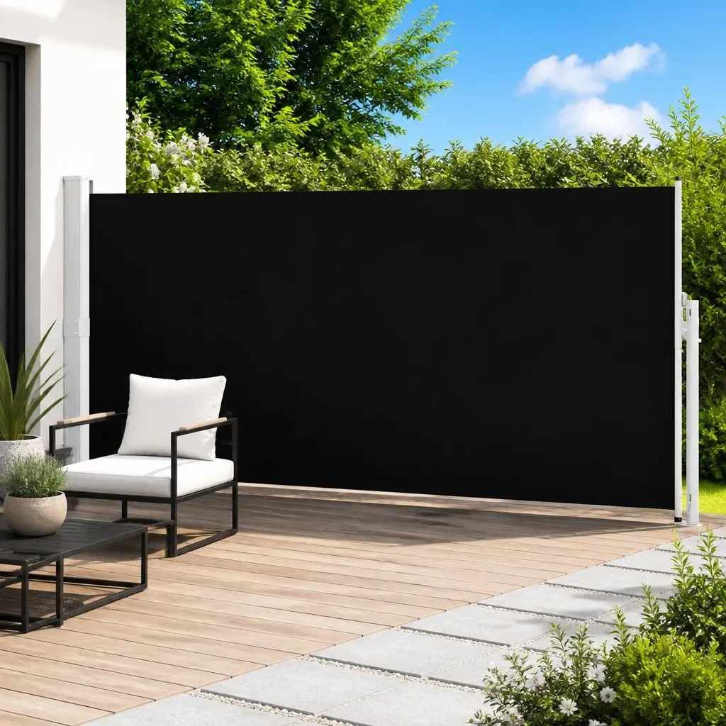 Retractable Side Awning 180x500cm Black