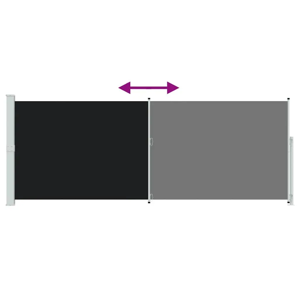 Retractable Side Awning 180x500cm Black