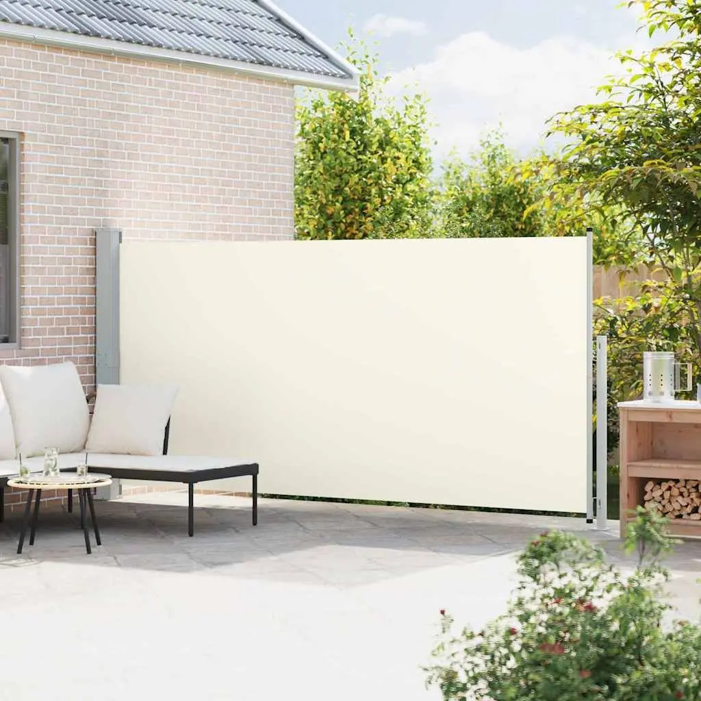 Retractable Side Awning Polyester 180x500cm Cream