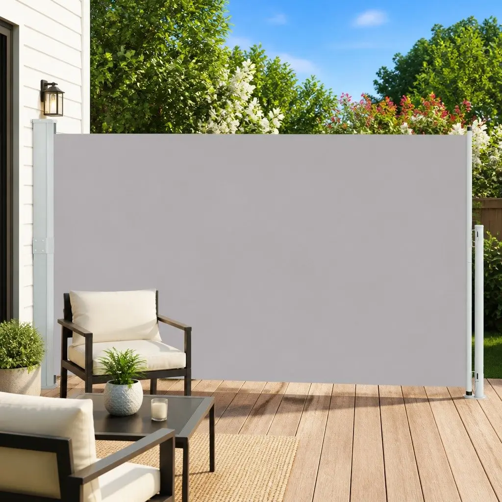 Retractable Side Awning 180x500cm Grey