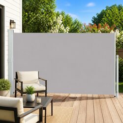 Premium Retractable Side Awning 180x500cm Grey