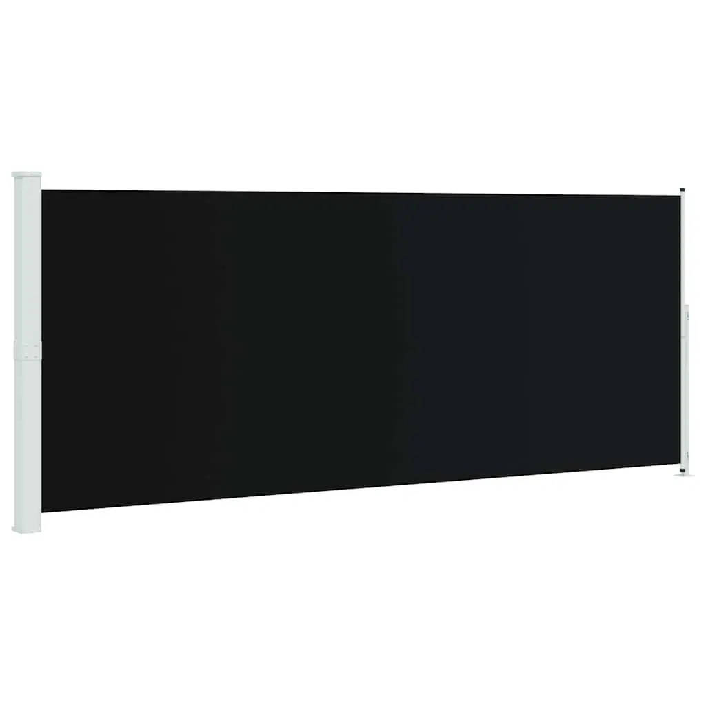 Retractable Side Awning Polyester 200x500cm Black