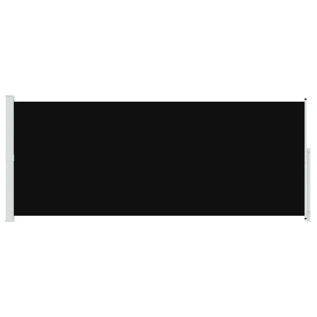 Retractable Side Awning Polyester 200x500cm Black