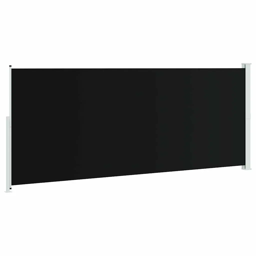 Retractable Side Awning Polyester 200x500cm Black