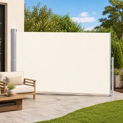 Retractable Patio Awning 200x500cm Cream Sunshade